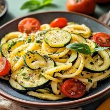 Recette de Pâtes Fraîches aux Courgettes, Tomates Cerise & Citron
