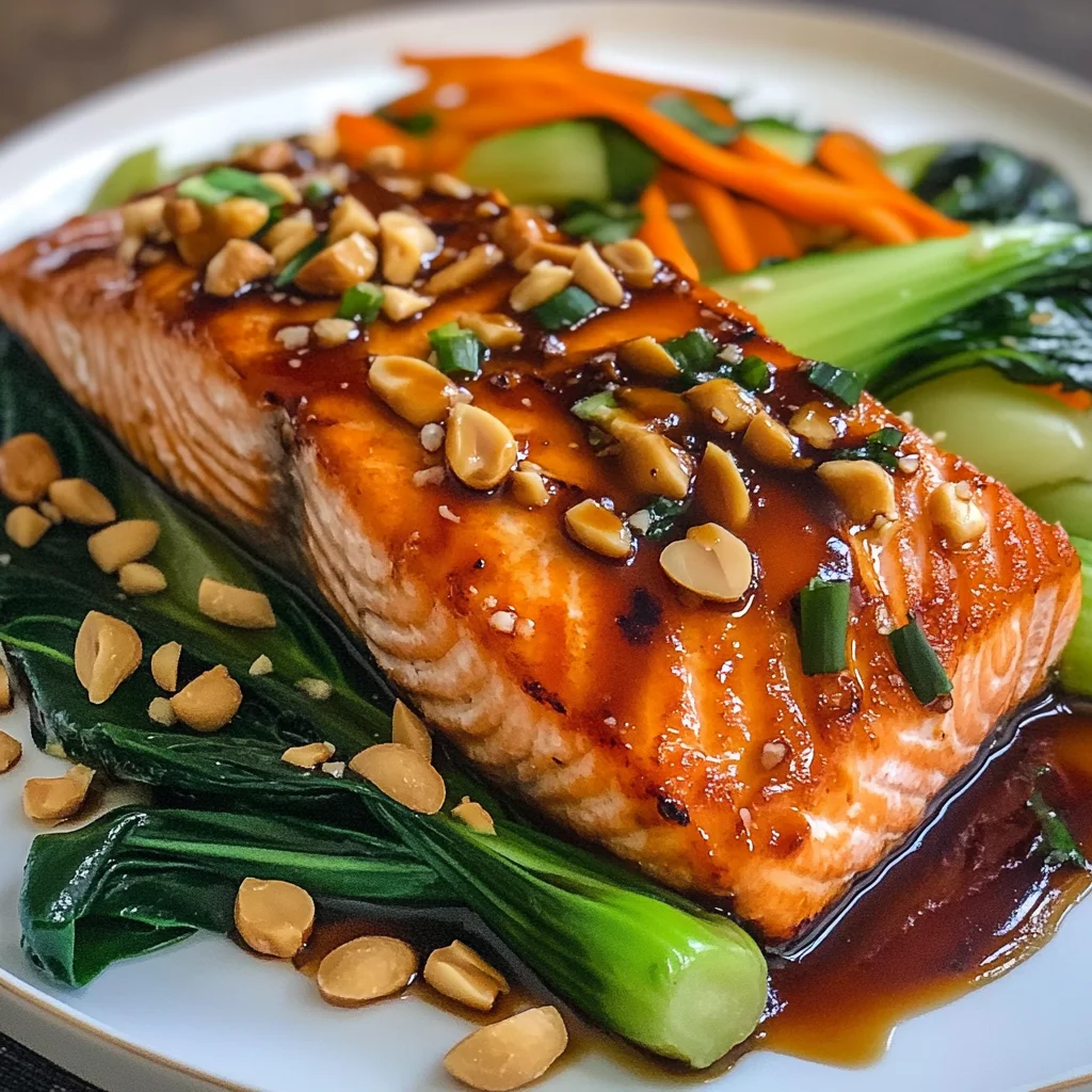 Saumon au gingembre et légumes