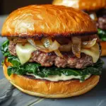 Smash burgers aux épinards