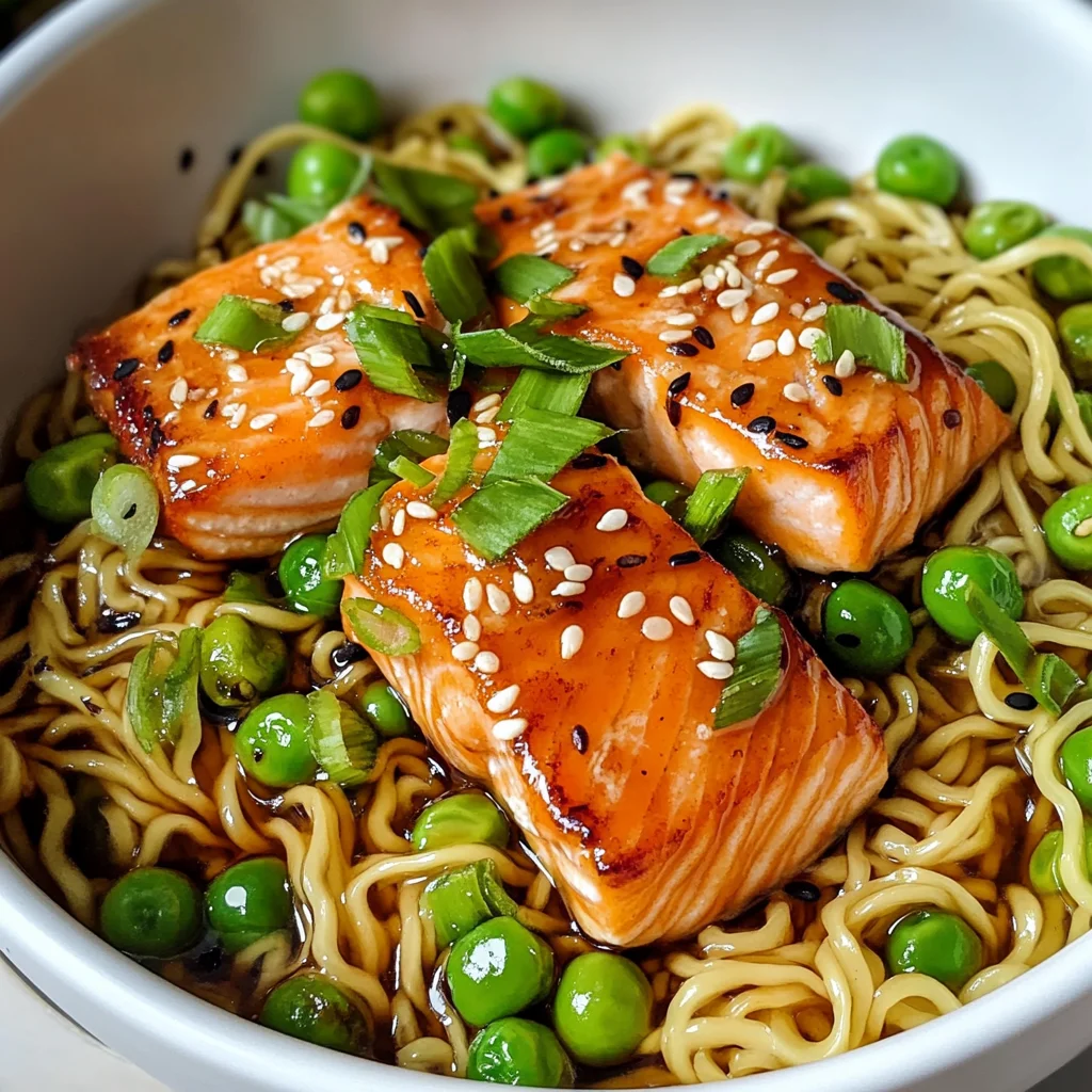 Bols nouilles ramen saumon