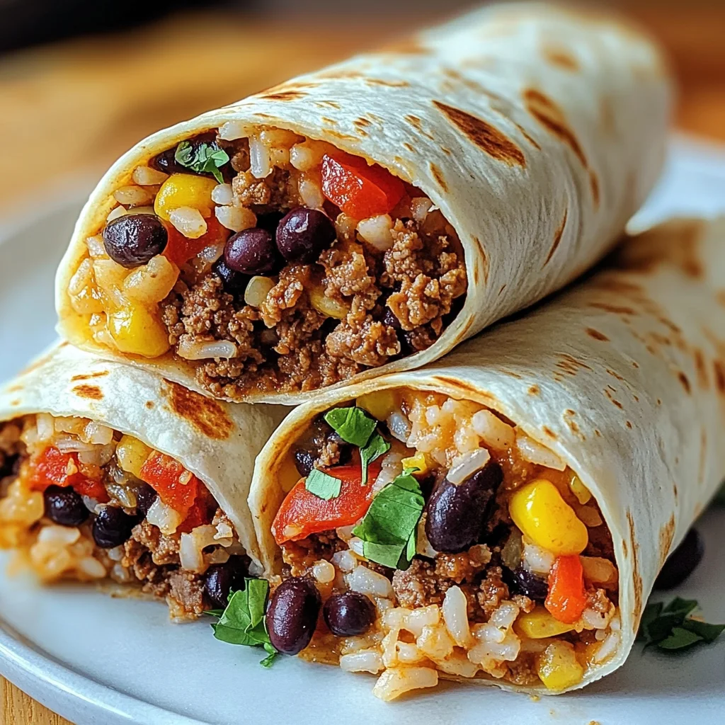 Burritos avec boeuf et haricots