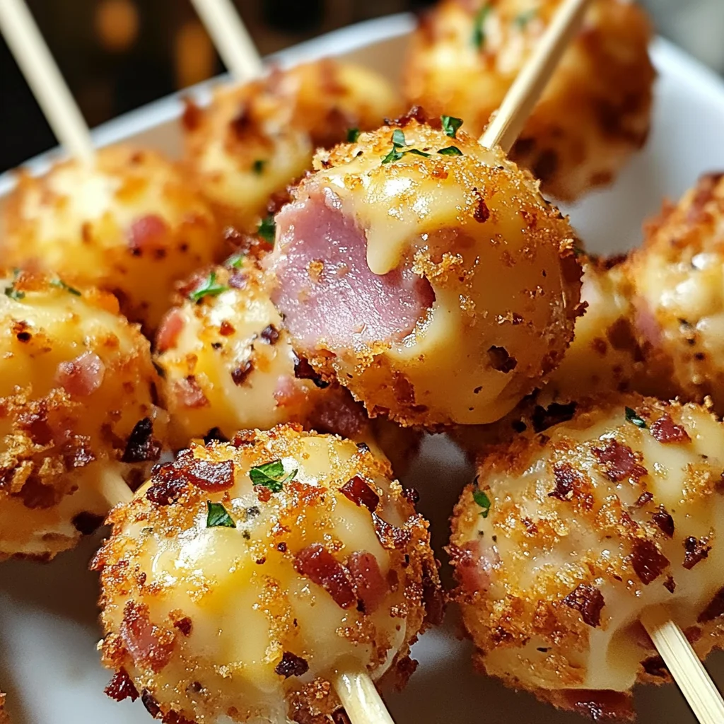 Cake pops salés jambon fromage