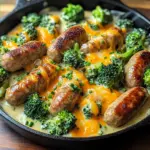 Casserole saucisses brocoli cheddar