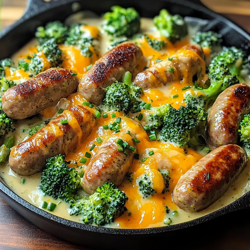 Casserole saucisses brocoli cheddar