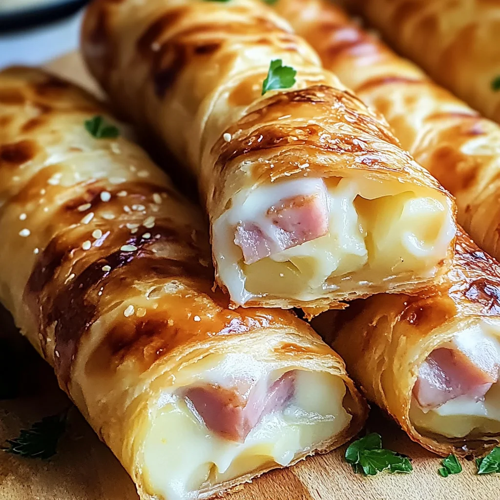 Cigares croustillants jambon pommes