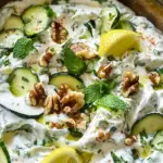 Courgettes yaourt et noix