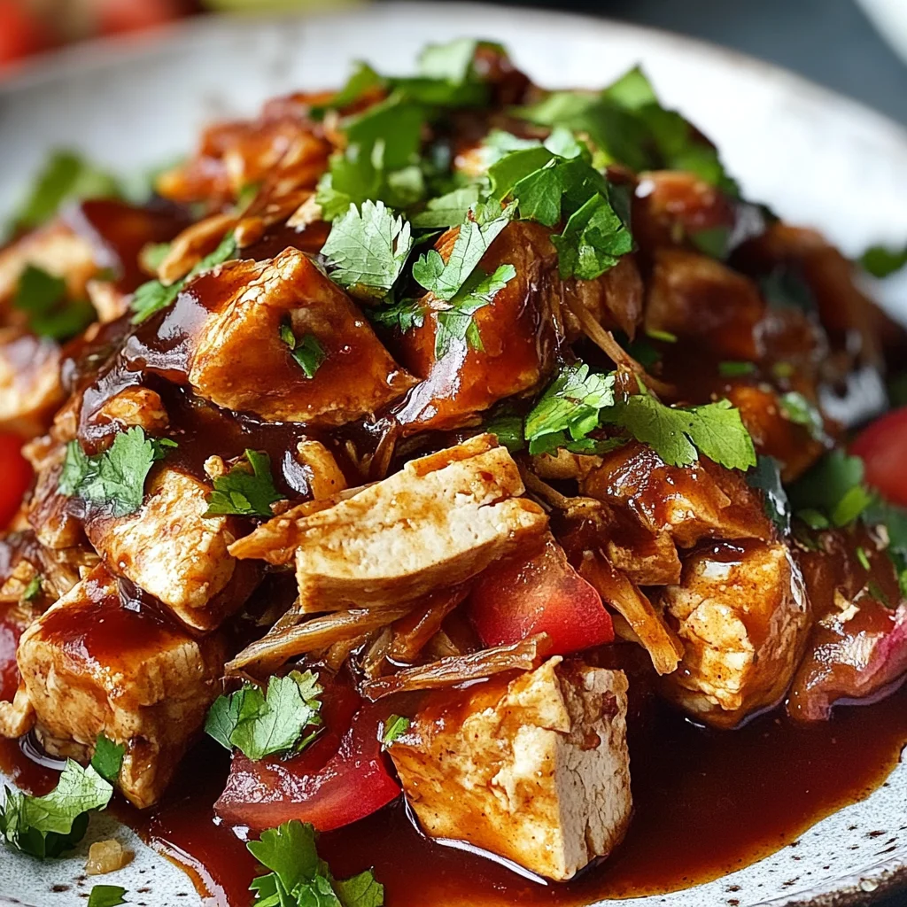 Effiloché barbecue jacquier tofu