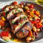 Filet de porc grillé et haricots