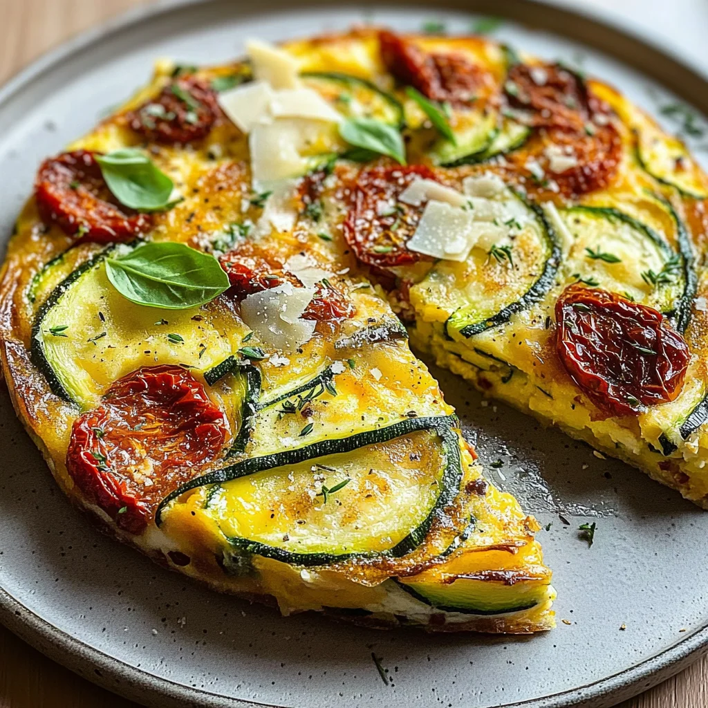 Frittata courgette et tomates