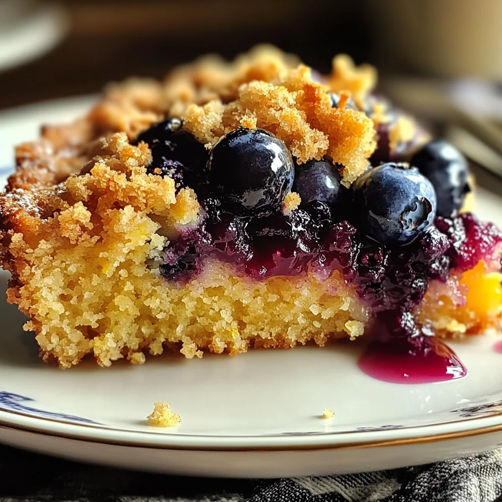 Gâteau de maïs aux bleuets
