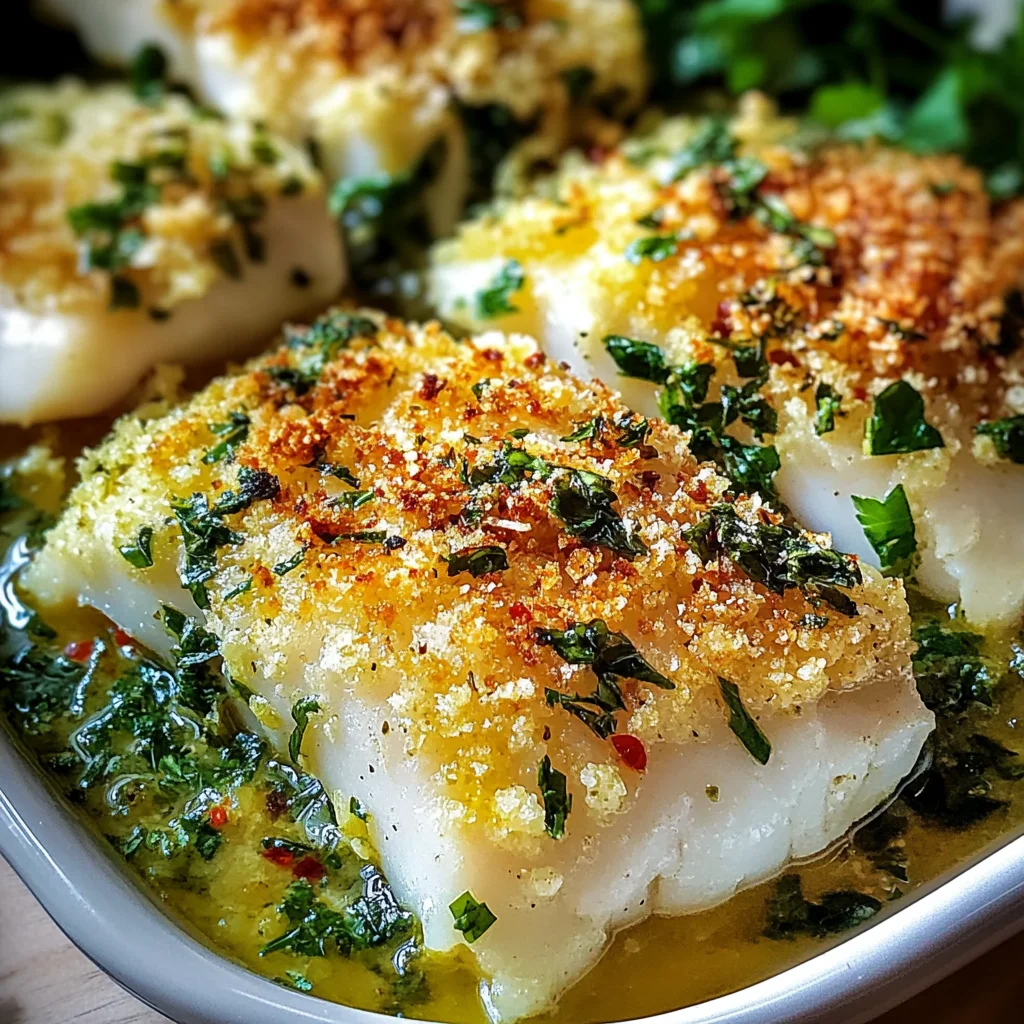 Gratin de morue aux herbes
