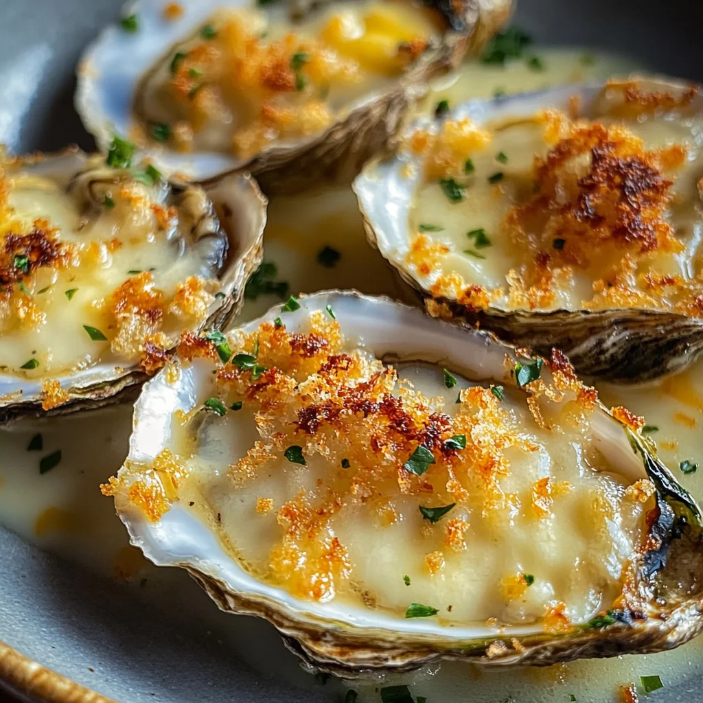 Huîtres gratinées au four