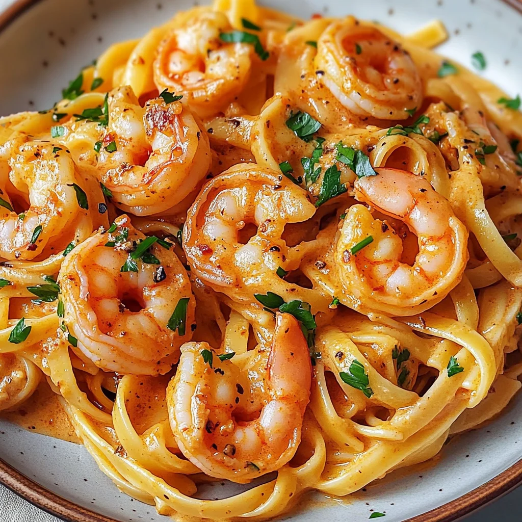 Linguines cajuns aux crevettes