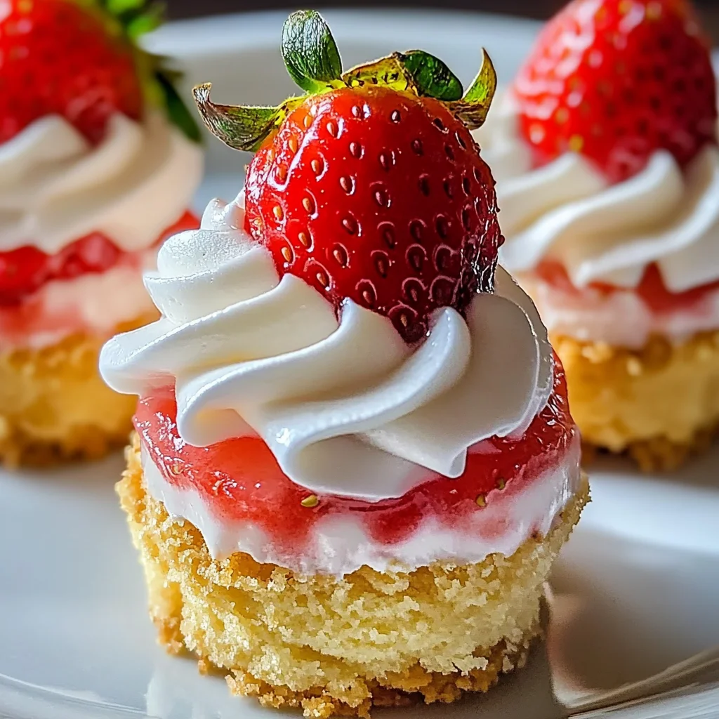 Mini cheesecakes fraise légers