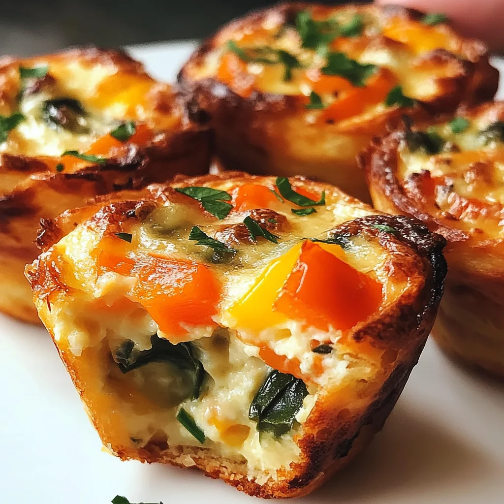 Mini quiches sans pâte saines