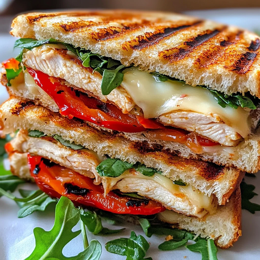 Panini poulet poivron gouda