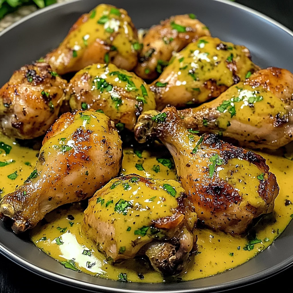 Pilons de poulet moutarde miel
