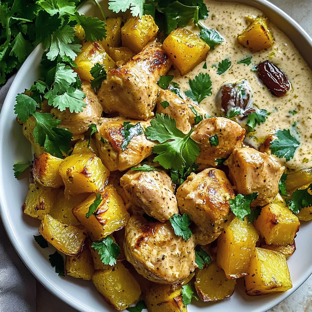 Poulet sauce dattes rutabaga