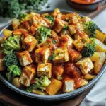 Poutine au tofu et poivrons