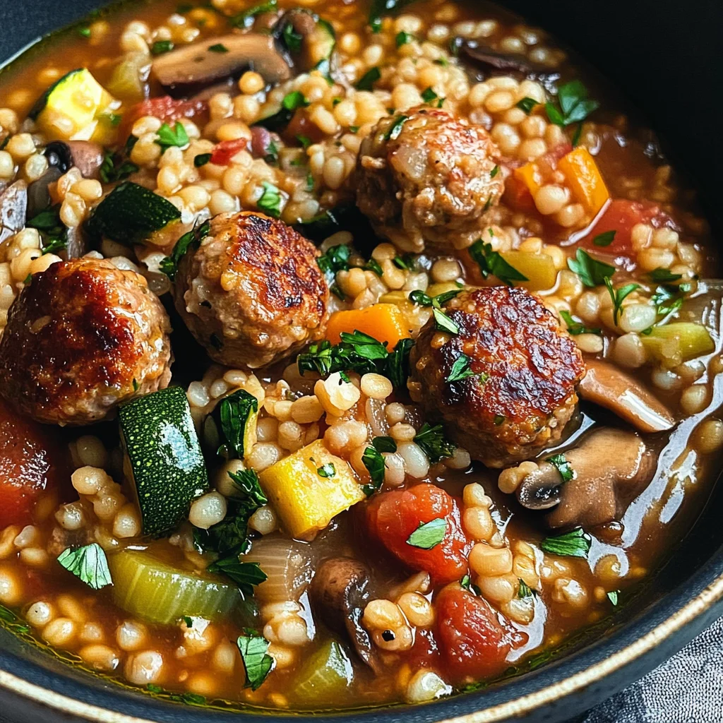 Ragoût d’orge aux boulettes