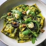 Raviolis au pesto de kale