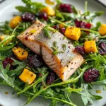 Salade de roquette truite betteraves