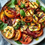 Salade de tomates et halloumi