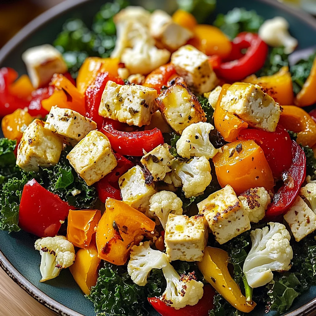 Salade poivrons chou-fleur tofu