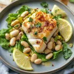 Salade tiède aiglefin haricots