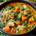 Soupe au poulet à l’indienne