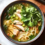 Soupe au poulet et konjac