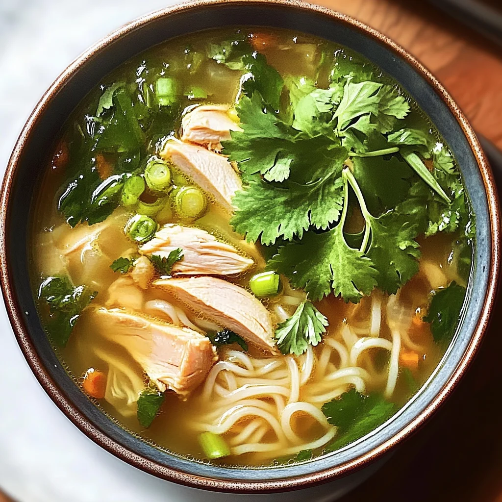 Soupe au poulet et konjac