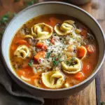 Soupe aux tortellinis et légumes