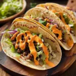 Tacos au fromage et sauce