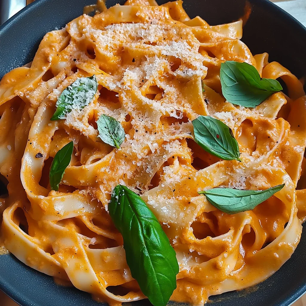 Tagliatelles sauce tomate fromagère