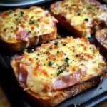 Tartines gratinées jambon fromage