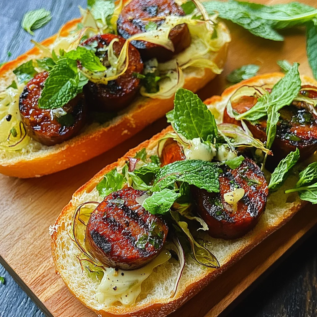 Tartines merguez fenouil citron