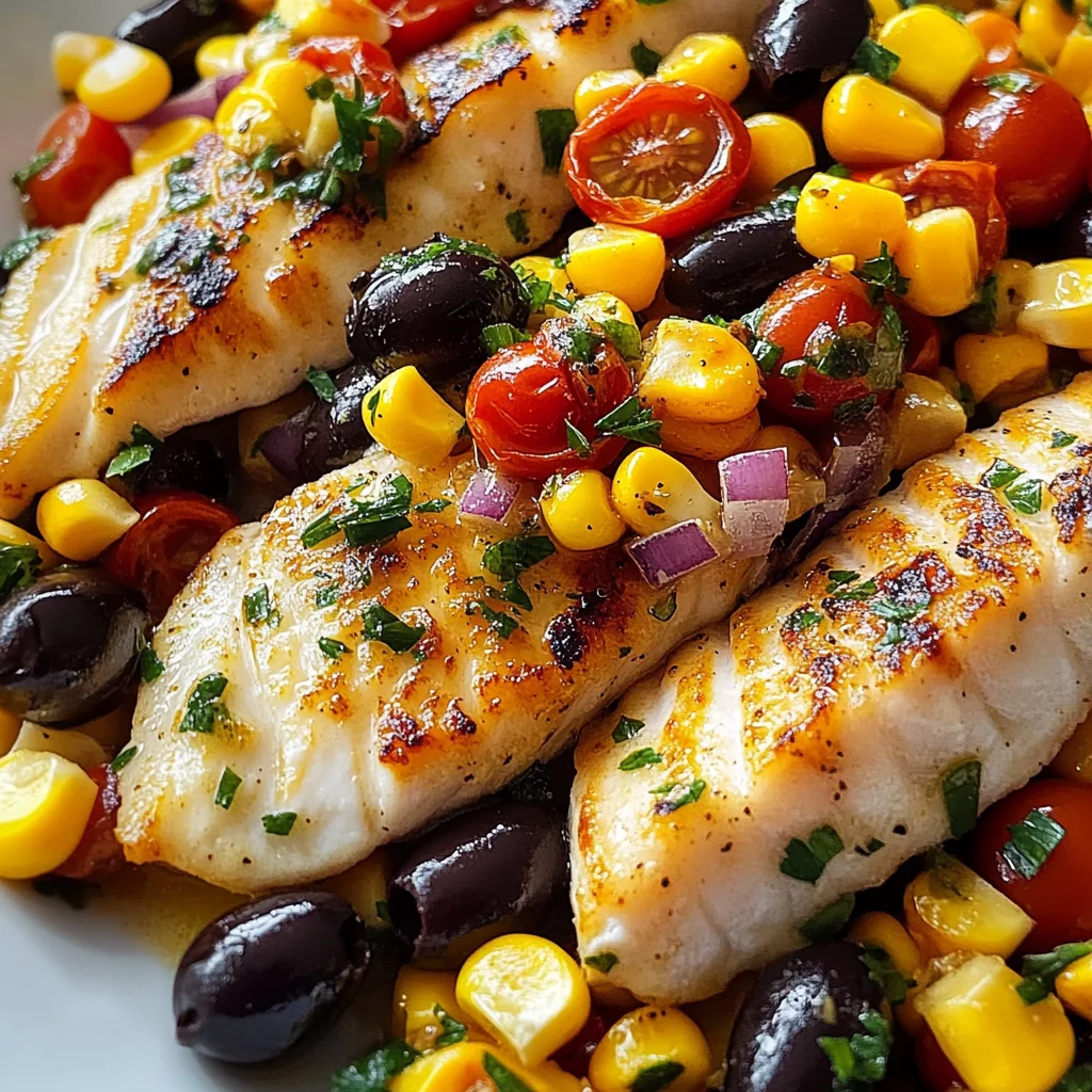 Tilapia poêlé salade maïs