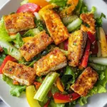 Tofu croustillant et légumes frais