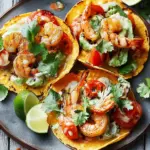 Tostadas aux crevettes grillées