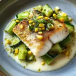 Turbot avec lait de maïs