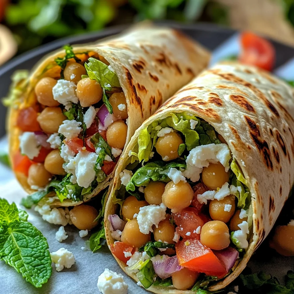 Wraps aux pois chiches dorés