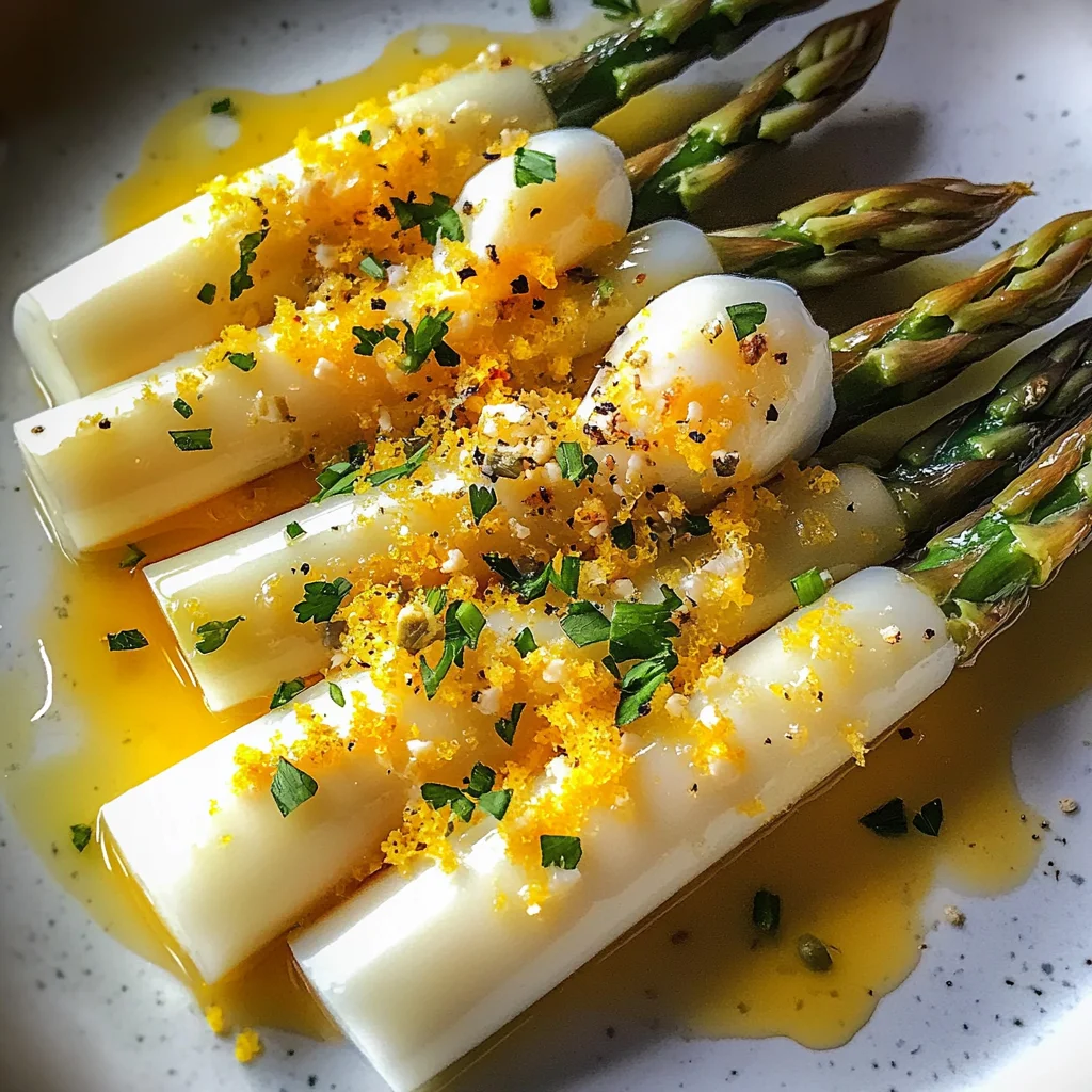 Asperges blanches oeufs mimosa