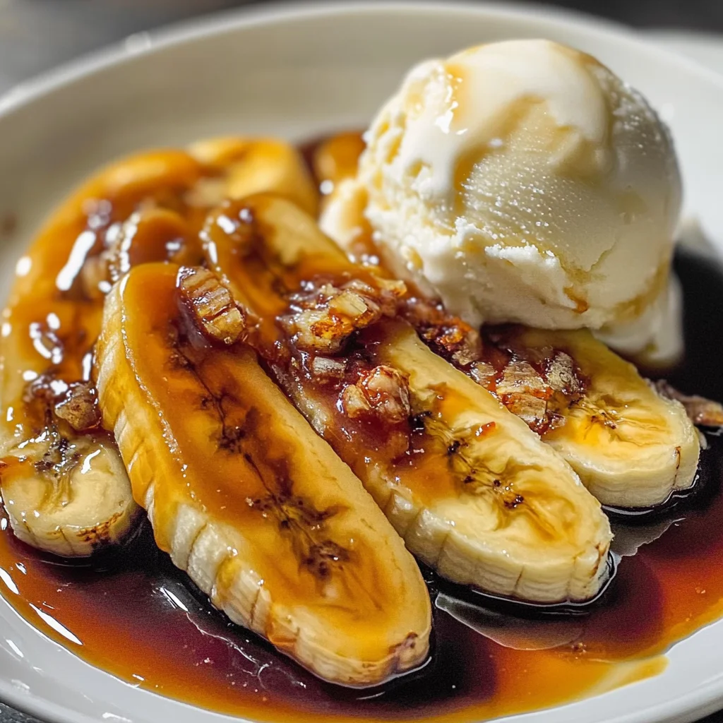 Bananes flambées au caramel et rhum