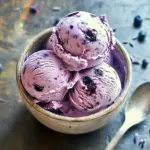Crème glacée lavande bleuets
