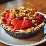 Croustade fraises en crumble