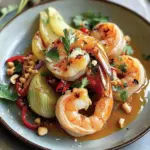 Fenouil au cari et crevettes