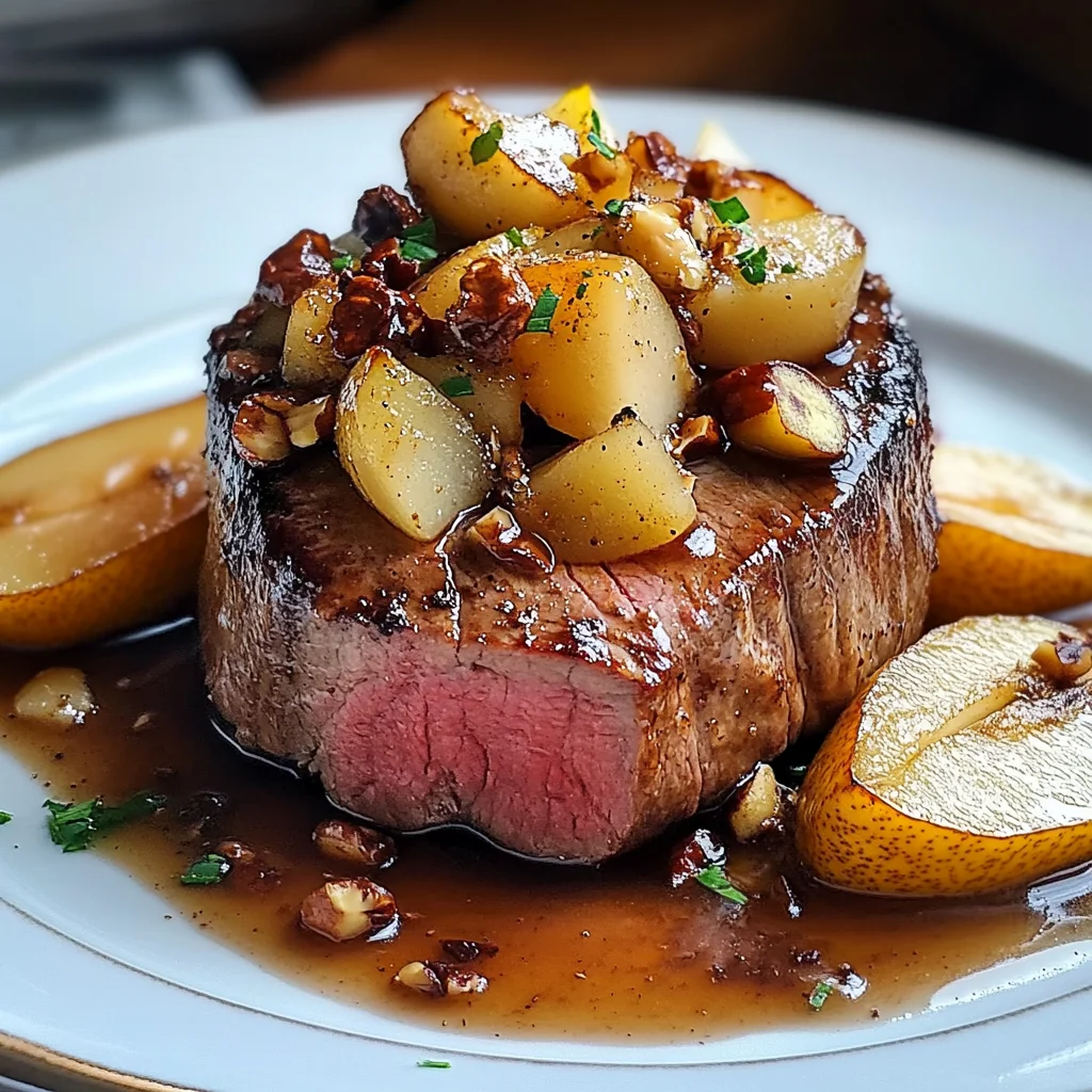 Filet mignon farci aux poires