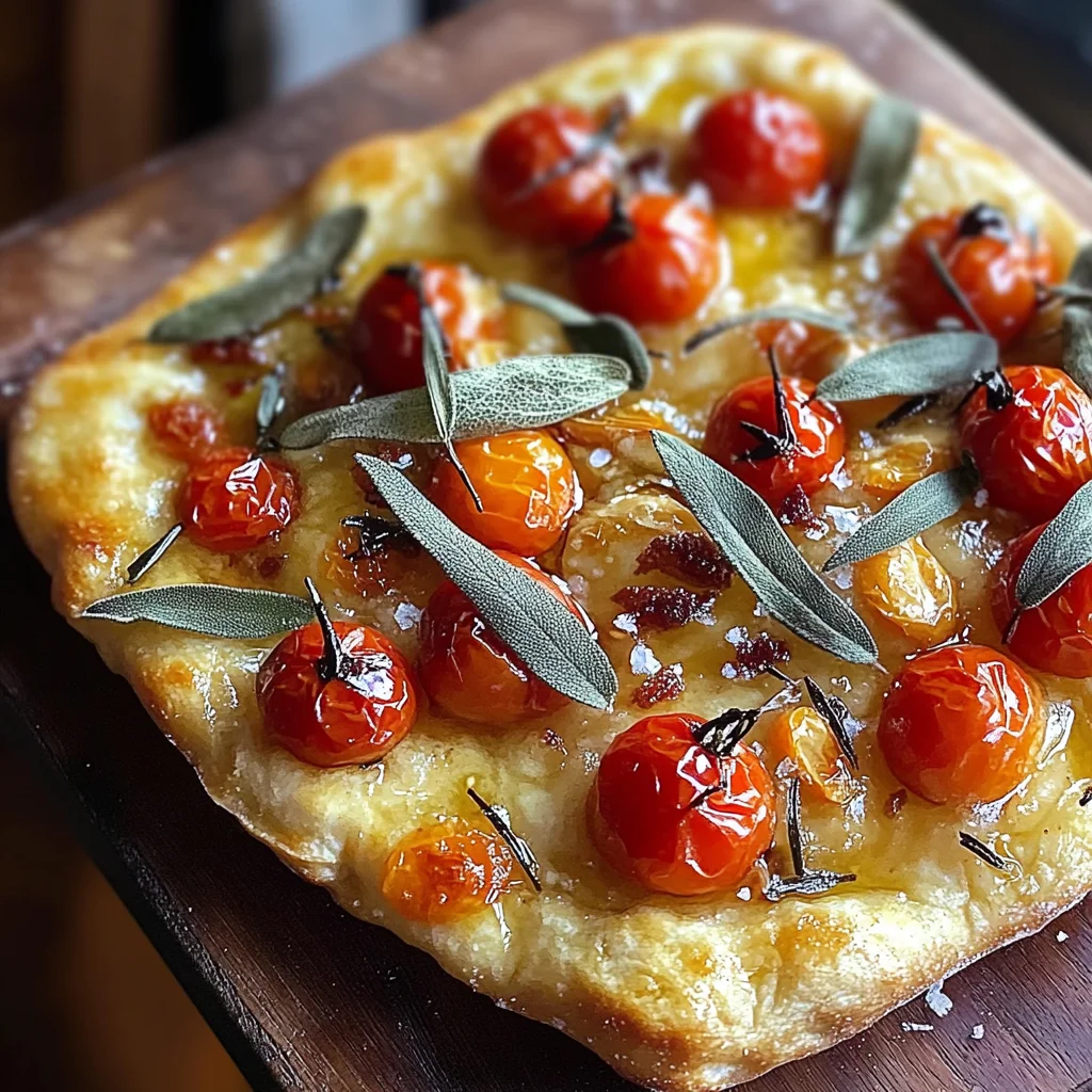 Focaccia tomates cerises ail confit