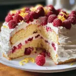 Gâteau des anges aux framboises